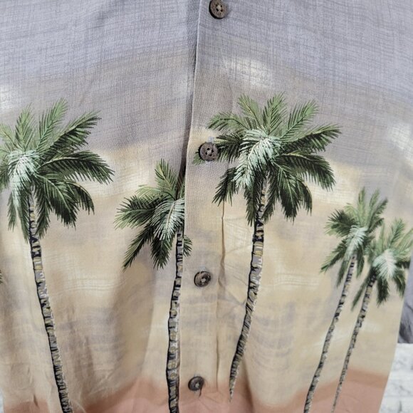 Batik Bay Mens Shirt XXL Plus Short Sleeve Easy Care Blue Tropical Rayon FLO11E - Picture 5 of 8